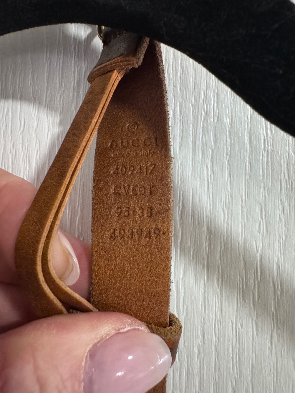 Authentic Gucci GG Marmont Skinny Belt with Dust Bag - Picture 3 of 4